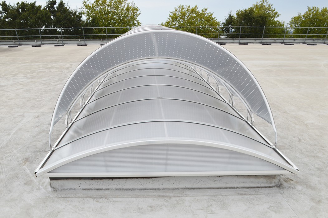 Voûte filante avec brise-soleil après rénovation K-LINE