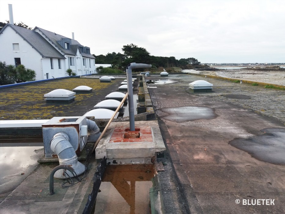 Toiture bâtiment n° 16 avant travaux Fondation Ildys Roscoff