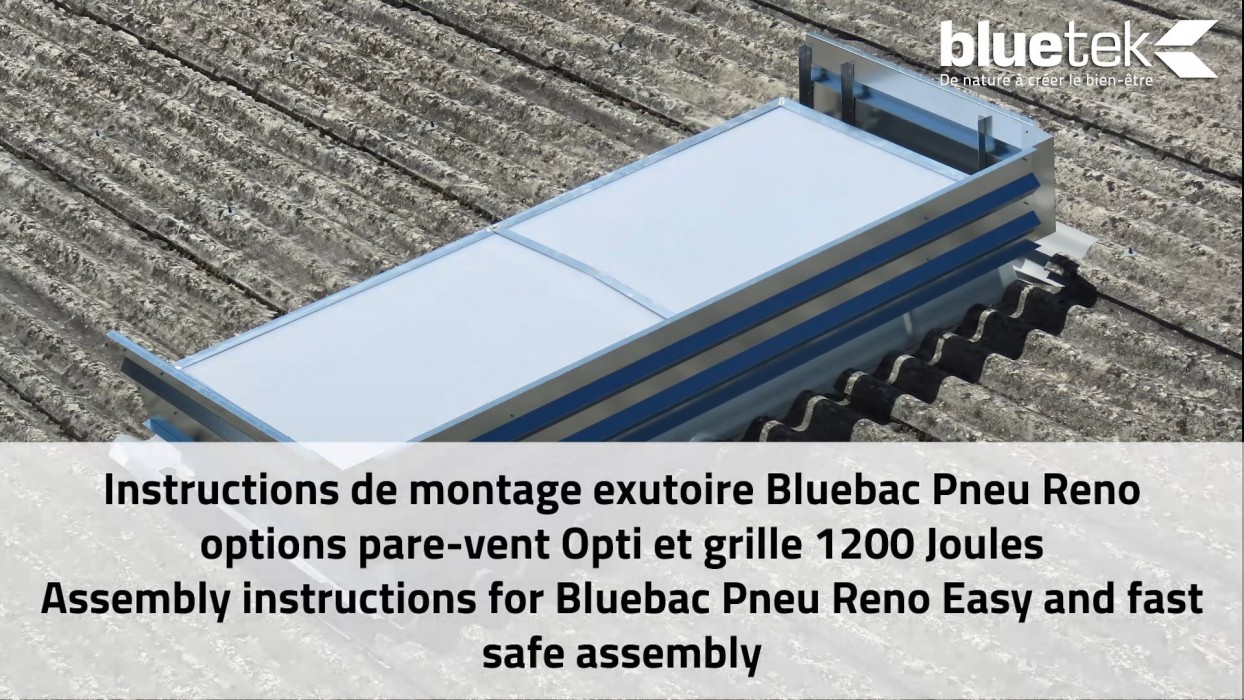 Bluetek fibro toiture nervurée amiante ciment rénovation lanterneaux exutoires DENFC conformité