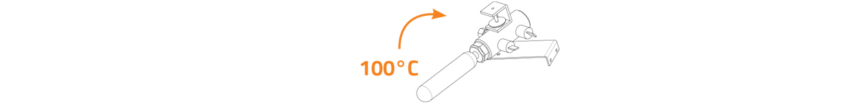 L'exutoire Bluetek peut être muni d'un thermodéclencheur calibré à 100° C