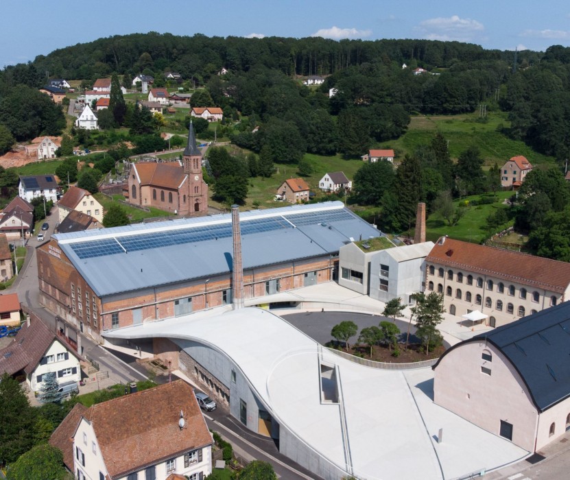 Voûte polycarbonate toiture halle verrière Meisenthal